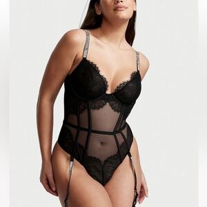 Victoria's Secret Black Lace Chemise